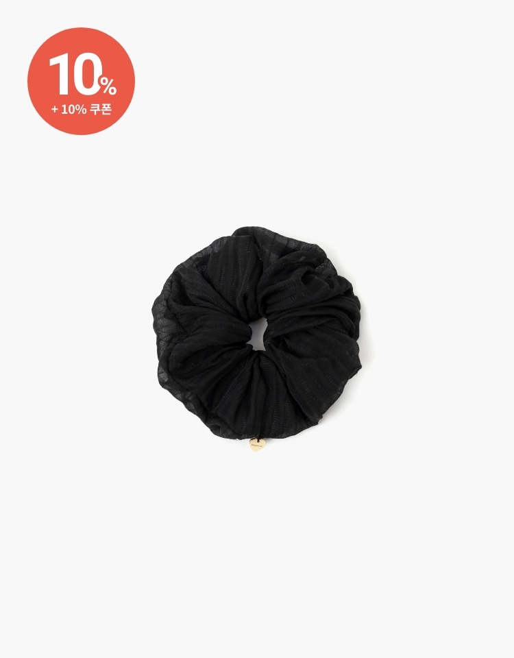 [10% 할인+10% 쿠폰]oganza charm point scrunchie - black