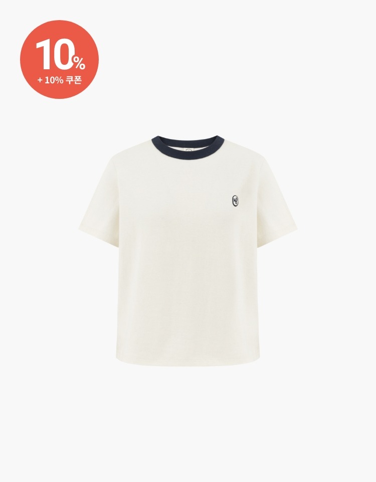 [10% 할인+10% 쿠폰]basic wappen t-shirt - butter