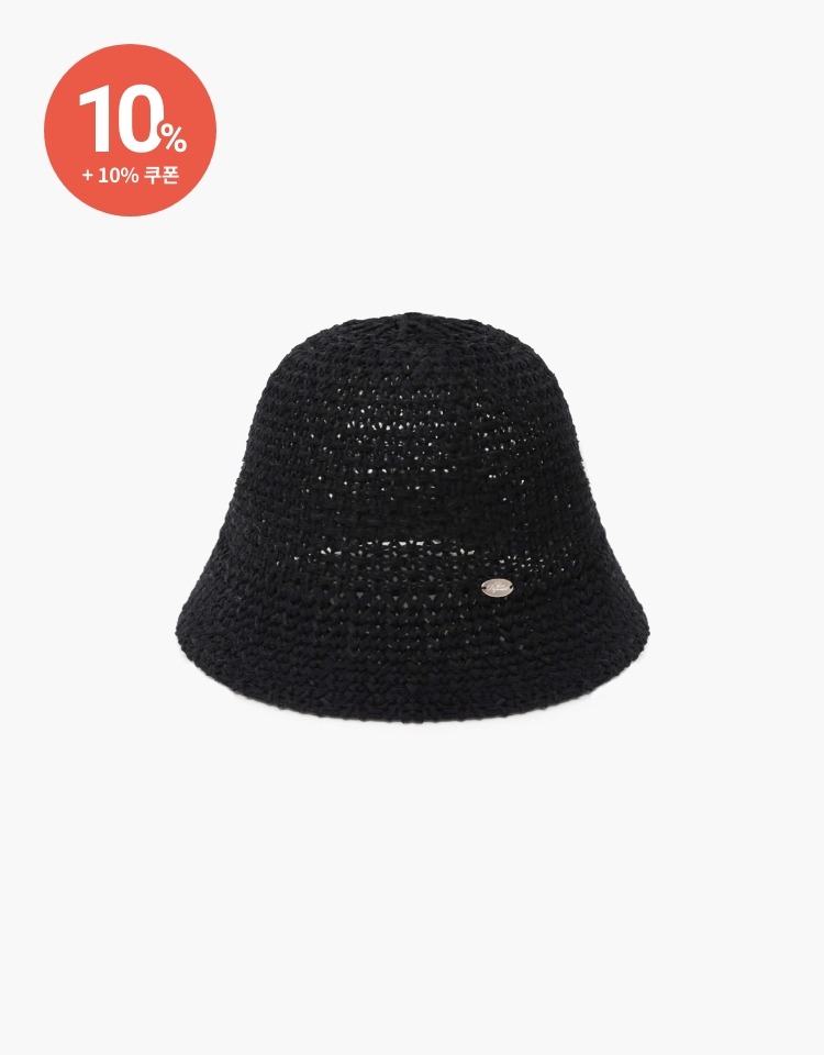 [10% 할인+10% 쿠폰]knitted bucket hat - black