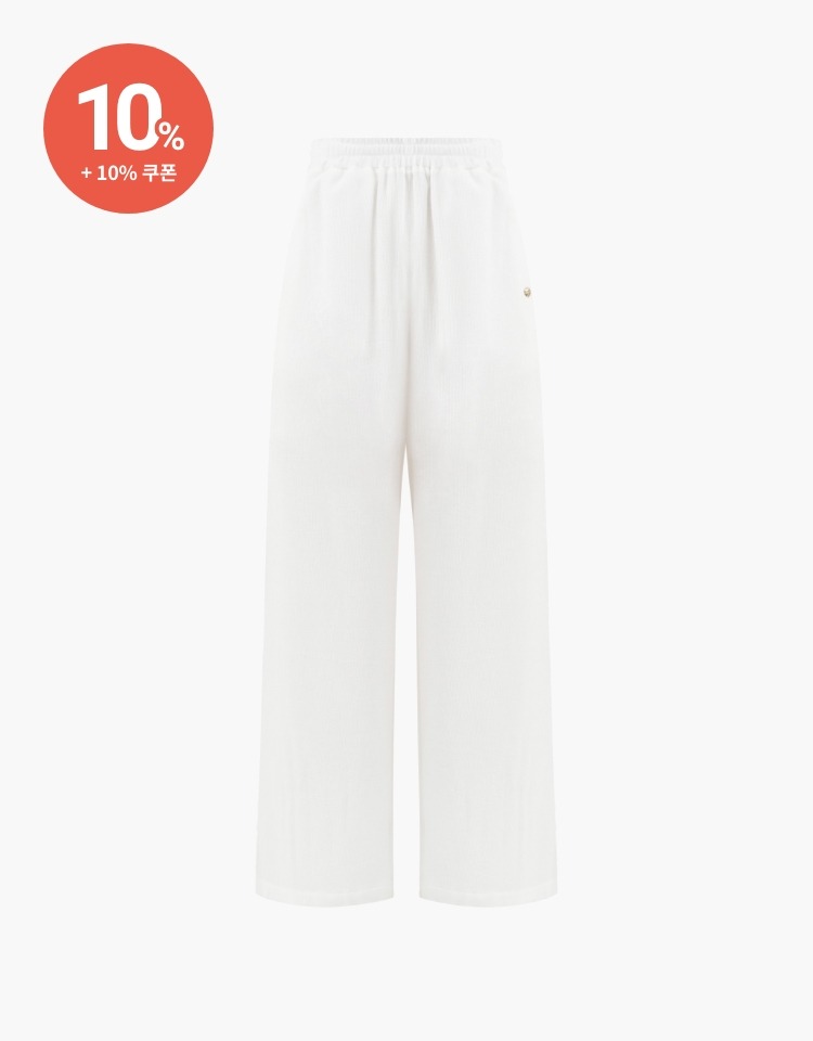 [10% 할인+10% 쿠폰]wide banding pants - white