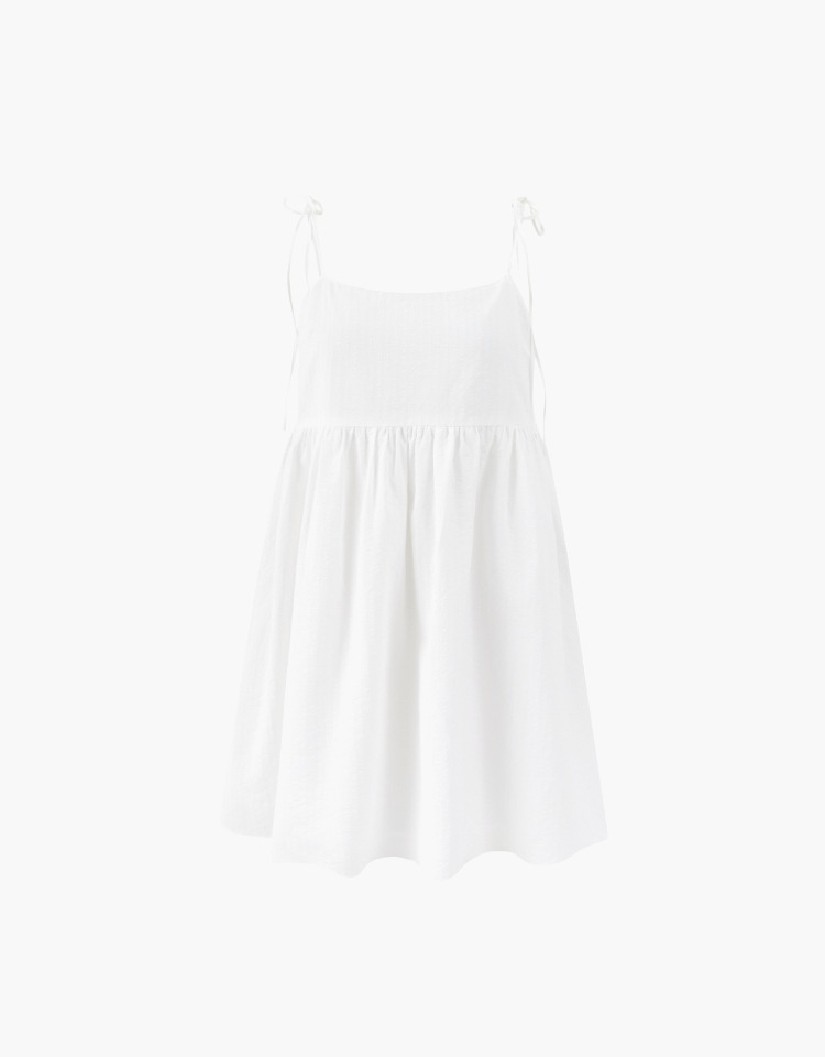 strap bustier dress - white