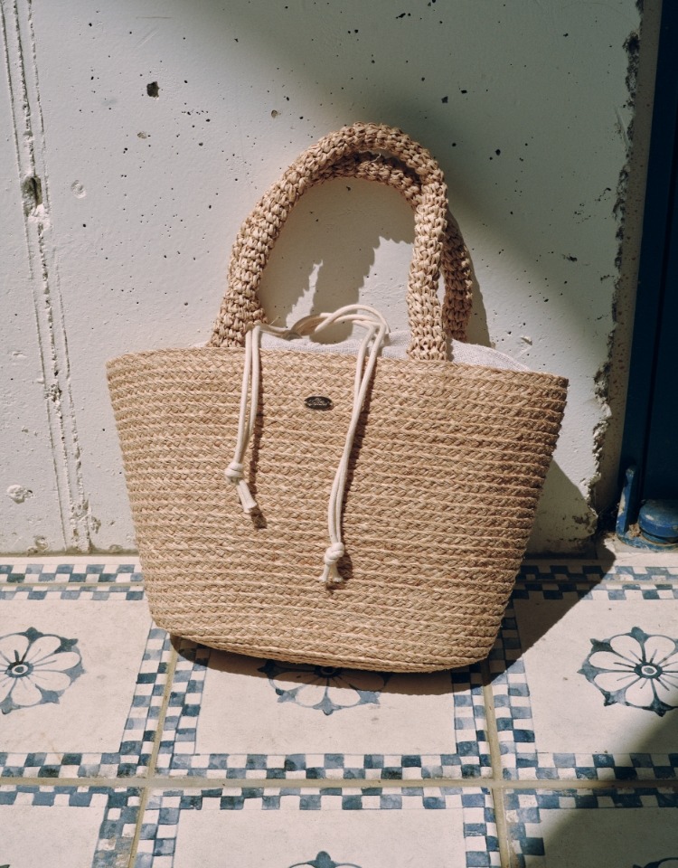 raffia picnic bag (tote) - natural